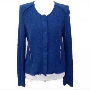 NEW IRO Tweed Blazer / Jacket - cobalt blue NWOT!